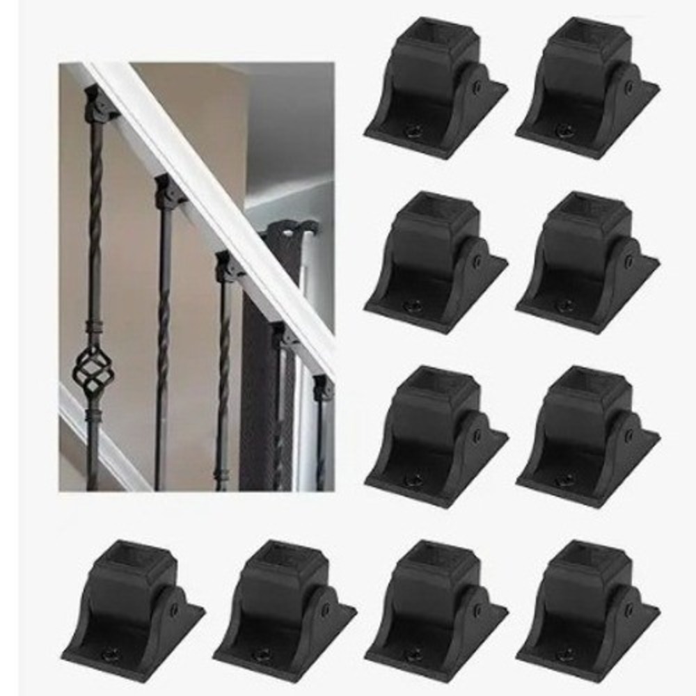 40 Pack Sidasu Iron Baluster Swivel Shoes 1/2 Inch Square Matte Stair‎ Rail O3